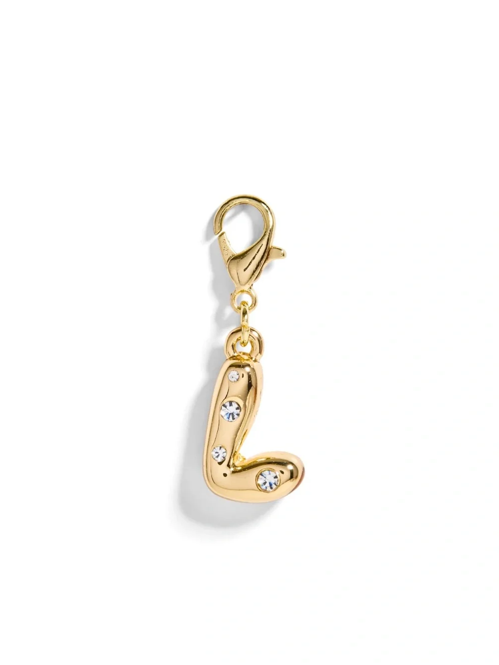 FAO Schwarz Gold letter L Charm in Purple Display Case